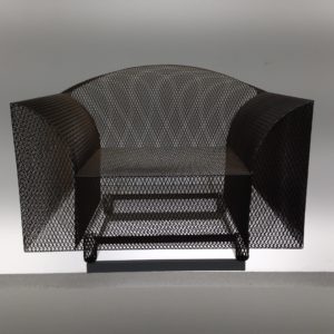 Designer-Sessel aus Metallgeflecht