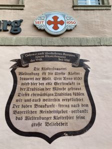 Plakette älterste Klosterbraurei